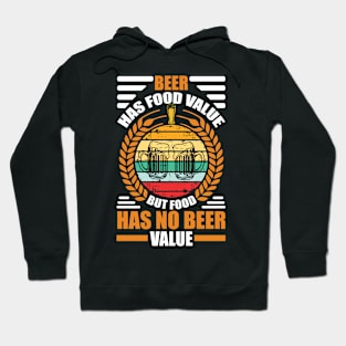 Beer Has Food Value But Food Has No Beer Value T Shirt For Women Men Hoodie